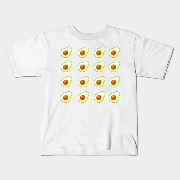 Avocado Pattern Kids T-Shirt by Seven Mustard Seeds